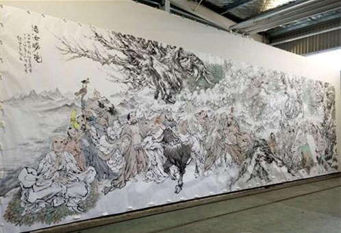 首张&ldquo;三丈三&rdquo;佛教题材画作品圆满完成